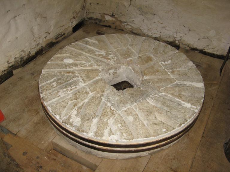 Felin Dyffryn bedstone in place in the mill